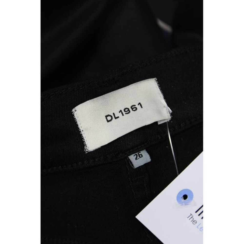 DL1961 Womens Cotton Bridget Boot Slim Fit Zip Fly Denim Jeans Black Size 26 - Picture 5 of 5